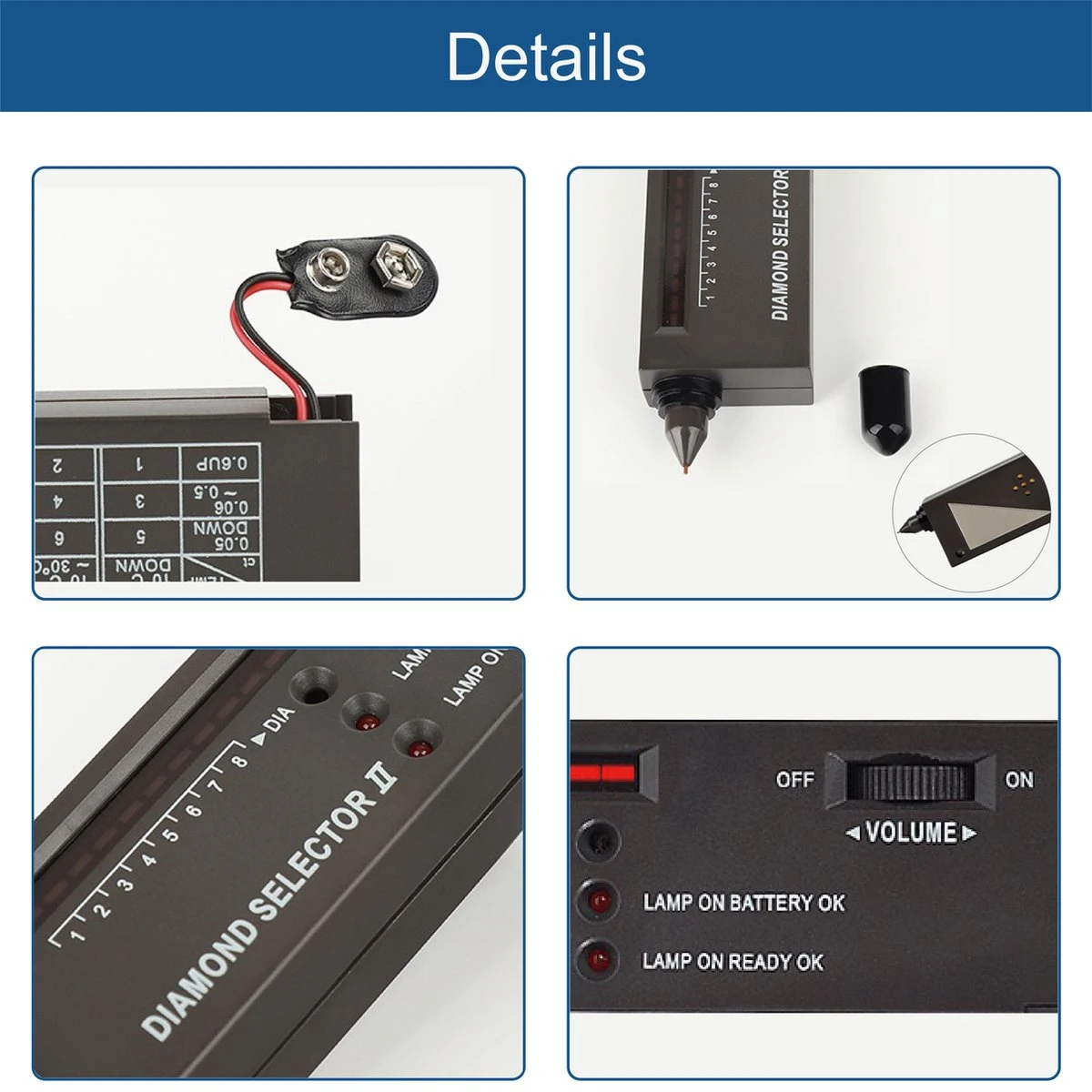 Colorful Sun® Professionele Diamant Tester - Diamond Tester - Diamond Selector Pen - Gratis 9v Batterij - Draagbare - Voor Diamant, Saffier, Robijn, Kristal, Agaat, Jade, Edelstenen - Hoge Nauwkeurigheid - Met LED - Met Opbergdoosje - Zwart 9 Colorful Sun® Professionele Diamant Tester - Diamond Tester - Diamond Selector Pen - Gratis 9v Batterij - Draagbare - Voor Diamant, Saffier, Robijn, Kristal, Agaat, Jade, Edelstenen - Hoge Nauwkeurigheid - Met LED - Met Opbergdoosje - Zwart - Afbeelding 7