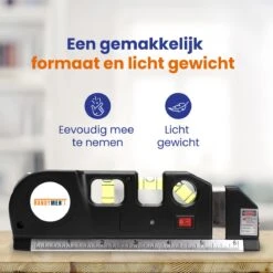 Handymen Kruislijnlaser - Lijnlaser Waterpas - Laserwaterpas Met Afstandsmeter - Rolmaat 2,5m - Alles In Één -Makita Winkel 1200x1200 1426
