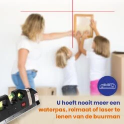 Handymen Kruislijnlaser - Lijnlaser Waterpas - Laserwaterpas Met Afstandsmeter - Rolmaat 2,5m - Alles In Één -Makita Winkel 1200x1200 1427