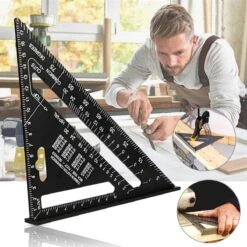 Detepo Winkelhaak - Timmerman Meet Driehoek - Blokhaak Gemaakt Van Metaal - Speed Square - 5 In 1 Gradendriehoek -Makita Winkel 1200x1200 1439