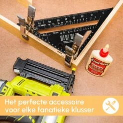 Winkelhaak - Blokhaak - Zwaaihaak - Schrijfhaak - Speed Square - Metaal - Inclusief Bouwpotlood - Gratis Vervulbaar Bouwpotlood -Makita Winkel 1200x1200 1451