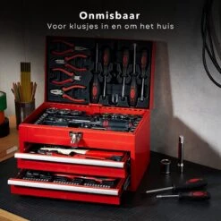 Cheqo® XXL 155-Delige Gereedschapbox - Gereedschapset In Koffer - Gevuld - Tangen - Schroevendraaiers - Gereedschapskist Met Laden - 3,6V Staafschroevendraaier - 1/2" & 1/4" Ratel - Bits, Verlengingen & Adapters 9 Cheqo® XXL 155-Delige Gereedschapbox - Gereedschapset In Koffer - Gevuld - Tangen - Schroevendraaiers - Gereedschapskist Met Laden - 3,6V Staafschroevendraaier - 1/2" & 1/4" Ratel - Bits, Verlengingen & Adapters -Makita Winkel 1200x1200 1499