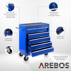 AREBOS - Gereedschapswagen Trolley - 5 Lades -Makita Winkel 1200x1200 1557