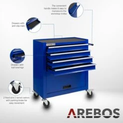 AREBOS Werkplaatswagen Gereedschapswagen Trolley Gereedschapskist 4 Lades -Makita Winkel 1200x1200 1612