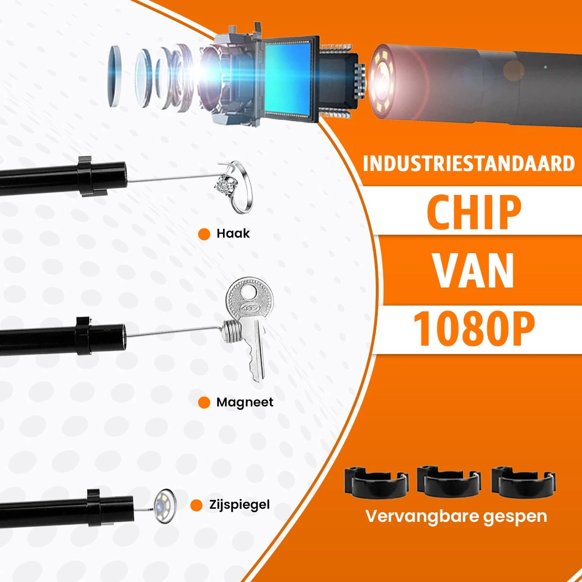 Sightstrong Inspectiecamera Met Scherm 5M - 1080P HD - 4.3 Inch LCD Scherm - Incl. 32GB SD-Kaart- IP67 Waterdicht - LED Verlichting - Endoscoop - Inspectie Camera 10 Sightstrong Inspectiecamera Met Scherm 5M - 1080P HD - 4.3 Inch LCD Scherm - Incl. 32GB SD-Kaart- IP67 Waterdicht - LED Verlichting - Endoscoop - Inspectie Camera - Afbeelding 8