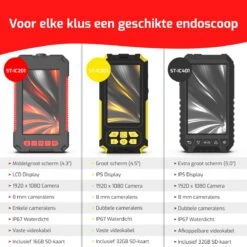 STURMM® ST-IC201 - Industriële Endoscoop Met Enkele Camera - Professionele Inspectiecamera - 4.3 INCH Display - Inclusief Gratis 16GB Micro SD - 5 Meter Kabel -Makita Winkel 1200x1200 1679
