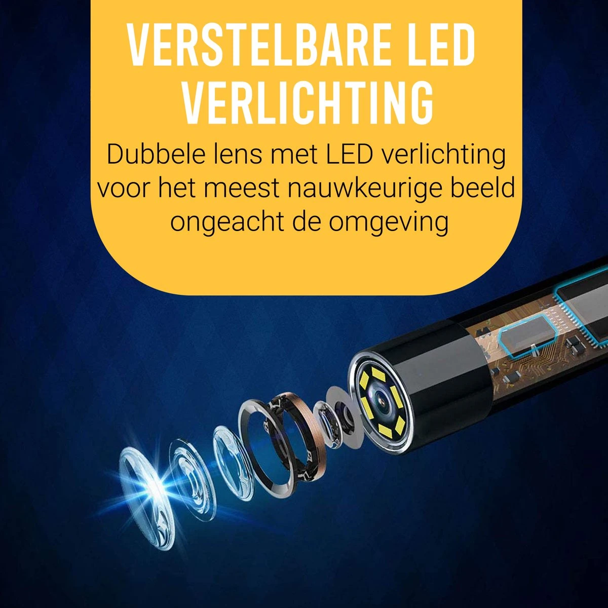 Endoscoop Camera Dual Lens Inspectiecamera 10M – Full HD – 4.5” Scherm – Luxe Opbergtas - IP68 Waterdicht – Incl. Micro SD Kaart 32GB 5 Endoscoop Camera Dual Lens Inspectiecamera 10M – Full HD – 4.5” Scherm – Luxe Opbergtas - IP68 Waterdicht – Incl. Micro SD Kaart 32GB - Afbeelding 3