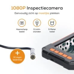 Relave Inspectiecamera Met Scherm 5M - Endoscoop - 1080P HD - 4.3 Inch LCD Scherm - IP67 Waterdicht - LED Verlichting - Inspectie Camera 13 Relave Inspectiecamera Met Scherm 5M - Endoscoop - 1080P HD - 4.3 Inch LCD Scherm - IP67 Waterdicht - LED Verlichting - Inspectie Camera -Makita Winkel 1200x1200 1712