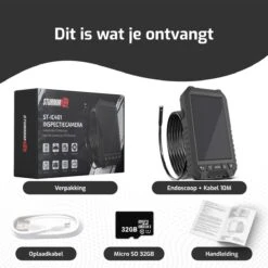 STURMM® ST-IC401 - Industriële Endoscoop Met Dubbele Camera - Professionele Inspectiecamera - 5.0 INCH Display - Inclusief Gratis 32GB Micro SD - 10 Meter Kabel -Makita Winkel 1200x1200 1725