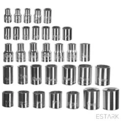 ESTARK® Professionele XL 40-Delige Dopsleutel Set - Met Momentsleutel Ratel & Verlengstuk - Doppenset Doppendoos Torx/Inbus/Hex/Kruiskop/Philips Bit Doppen Set - Ratelset - Met Snelwisselsysteem - 1/4" & 1/2" Inch Doppenset -Makita Winkel 1200x1200 1743