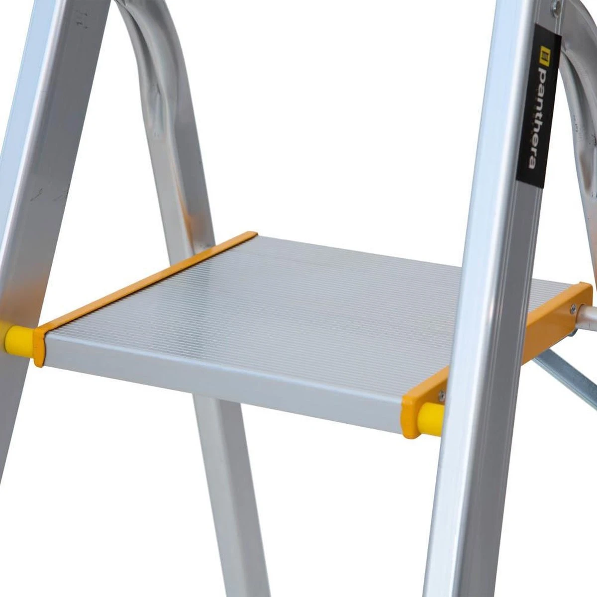 Panthera Huishoudtrap - Keukentrap 5 Treden - Aluminium - Max Werkhoogte: 2.96 Meter - Voor Particulier En Professioneel Gebruik 7 Panthera Huishoudtrap - Keukentrap 5 Treden - Aluminium - Max Werkhoogte: 2.96 Meter - Voor Particulier En Professioneel Gebruik - Afbeelding 5