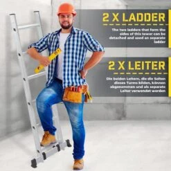 Jago - Steiger - Multifuncitionele Ladder - Ladderrek - Werkblad - Werkplatform - 4 In 1 22 Jago - Steiger - Multifuncitionele Ladder - Ladderrek - Werkblad - Werkplatform - 4 In 1 -Makita Winkel 1200x1200 1830