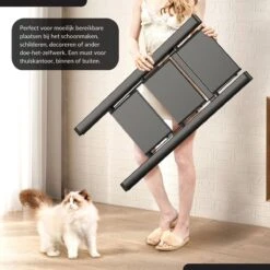 Buxibo - Keukentrapje/Vouwladder - Keukenopstapje - Opvouwbare Ladderkruk - Trapladder - Anti-Slip - Metaal - Zwart -Makita Winkel 1200x1200 1850