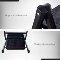 Buxibo - Keukentrapje/Vouwladder - Keukenopstapje - Opvouwbare Ladderkruk - Trapladder - Anti-Slip - Metaal - Zwart -Makita Winkel 1200x1200 1860