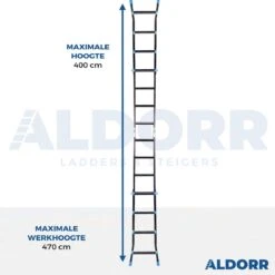 ALDORR Professional - Multiladder Uitschuifbare Vouwladder 4x4 - 4,00 Meter -Makita Winkel 1200x1200 1895