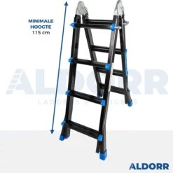 ALDORR Professional - Multiladder Uitschuifbare Vouwladder 4x4 - 4,00 Meter -Makita Winkel 1200x1200 1898