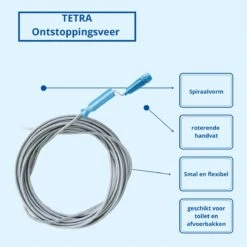 TETRA Ontstoppingsveer 10 M - Ø 6mm - Reinigingsveer - Afvoerontstopper - Gootsteenontstopper -Makita Winkel 1200x1200 1984
