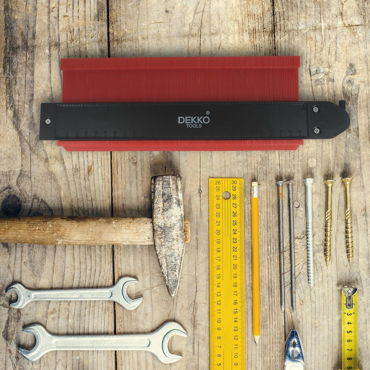 Aftekenhulp 25 CM Met LOCK - Profielmal - Profielaftaster - Meetinstrument - Contourmallen - Schuifmaat – Rood 4 Aftekenhulp 25 CM Met LOCK - Profielmal - Profielaftaster - Meetinstrument - Contourmallen - Schuifmaat – Rood - Afbeelding 2