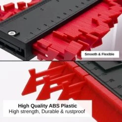 Merkloos A+ Aftekenhulp - Contourmal - Profielmal - Meetgereedschap - Profielmeter - 25CM - Schuifmaat ROOD -Makita Winkel 1200x1200 2043