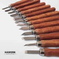 Hawerk Snijgereedschapsset Voor Professionals En Beginners, 12-delig + 3 Slijpstenen + Tas, Snijmessen Voor Volwassenen En Kinderen, Voor Hout, Snijset Om Te Snijden -Makita Winkel 1200x1200 2095