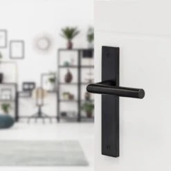 Impresso London Deurklink Zwart – Deurbeslag - Binnendeur – Deurkruk Met Schild – Blind – Langwerpig Deurschild – 230 X 40 X 9 Mm -Makita Winkel 1200x1200 2148