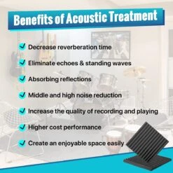 Imperatoris | Akoestische Panelen – 30x30x2.5cm – Zelfklevend – Geluidsisolatie – Geluidsdemper – Noppenschuim– Acoustic Foam Panels – Wandpaneel – 12 Stuks 13 Imperatoris | Akoestische Panelen – 30x30x2.5cm – Zelfklevend – Geluidsisolatie – Geluidsdemper – Noppenschuim– Acoustic Foam Panels – Wandpaneel – 12 Stuks -Makita Winkel 1200x1200 2182