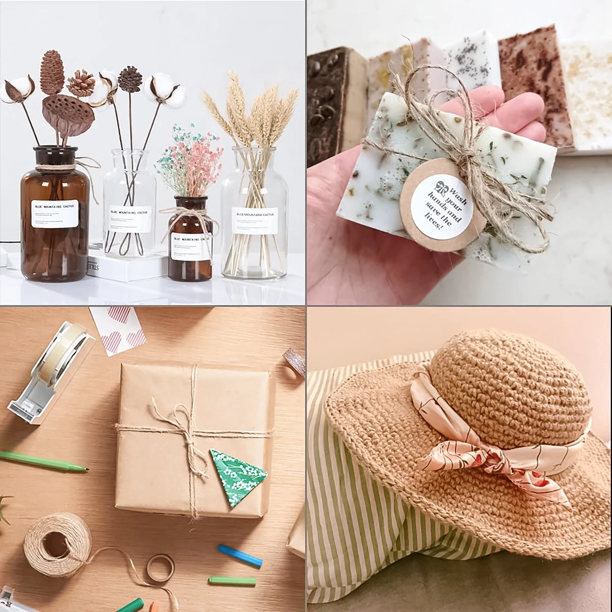 500 Meter 1.5mm Jute Touw Met 20 Houten Knijpers & 100 Stuks Karton Kraft Labels - Creatieve Hennep Koord Voor Decoratie - DIY HobbyMacrame Maken - Bruin Manilla BindtouwSisaltouw -Dun CadeaulintCadeaulabels Bindtouw - TuinPlanten Sisal Binddraad 9 500 Meter 1.5mm Jute Touw Met 20 Houten Knijpers & 100 Stuks Karton Kraft Labels - Creatieve Hennep Koord Voor Decoratie - DIY HobbyMacrame Maken - Bruin Manilla BindtouwSisaltouw -Dun CadeaulintCadeaulabels Bindtouw - TuinPlanten Sisal Binddraad - Afbeelding 7