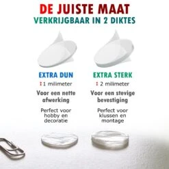 TENTA® Dubbelzijdig Tape Plakkers Extra Sterk - Krachtig - Makkelijk - Duurzaam -20mm X 2mm - 100x -Makita Winkel 1200x1200 2251