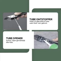 STACK Kit Schraper | 5 In 1 - Kitspatel - Kitschraper - Kittuit - Afstrijkrubber Siliconen Set - Voegstrijker Set - Kit Naden - Afkitten - Kit Verwijderen - Tuitjes - Voegenset - Kitstrijker - Kitaccessoires - Kitset - Kit Verwijderaar -Makita Winkel 1200x1200 2260