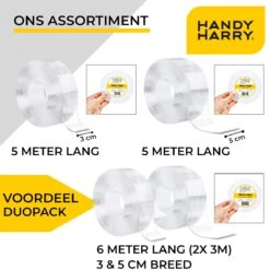 Handy Harry® Dubbelzijdig Magic Nano Gekko Grip Tape - Dubbelzijdige Tape - Herbruikbaar En Wasbaar - 6 Meter 12 Handy Harry® Dubbelzijdig Magic Nano Gekko Grip Tape - Dubbelzijdige Tape - Herbruikbaar En Wasbaar - 6 Meter -Makita Winkel 1200x1200 2270