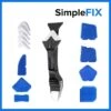 Simple Fix Kit Schraper – Kitspatel – Kit Tool – Siliconen Verwijderaar – Kitstrijker – Kitverwijderaar Afstrijkrubber – 3 In 1 – RVS -Makita Winkel 1200x1200 2282