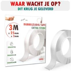 TENTA® Dubbelzijdig Tape Extra Sterk - Krachtig - Makkelijk - Duurzaam - 3m X 25mm X 2mm -Makita Winkel 1200x1200 2326