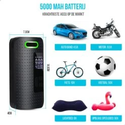 Westhome Luchtcompressor Bandenpomp - Elektrische Fietspomp- 5-in-1 - Zwart -Makita Winkel 1200x1200 234