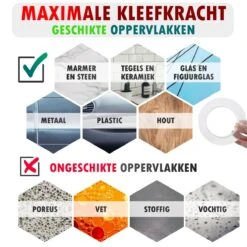 TENTA® Dubbelzijdig Tape Extra Dun - Krachtig - Makkelijk - Duurzaam - 3m X 25mm X 1mm -Makita Winkel 1200x1200 2347