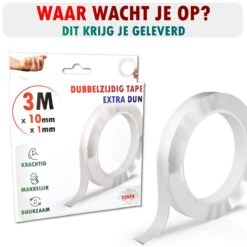 TENTA® Dubbelzijdig Tape Extra Dun - Krachtig - Makkelijk - Duurzaam - 3m X 10mm X 1mm -Makita Winkel 1200x1200 2364