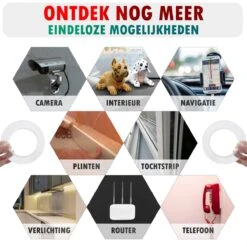 TENTA® Dubbelzijdig Tape Extra Dun - Krachtig - Makkelijk - Duurzaam - 3m X 10mm X 1mm -Makita Winkel 1200x1200 2366