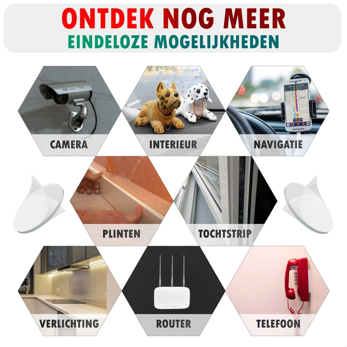 TENTA® Dubbelzijdig Tape Plakkers Extra Sterk - Krachtig - Makkelijk - Duurzaam - 20mm X 2mm - 25x 9 TENTA® Dubbelzijdig Tape Plakkers Extra Sterk - Krachtig - Makkelijk - Duurzaam - 20mm X 2mm - 25x - Afbeelding 7
