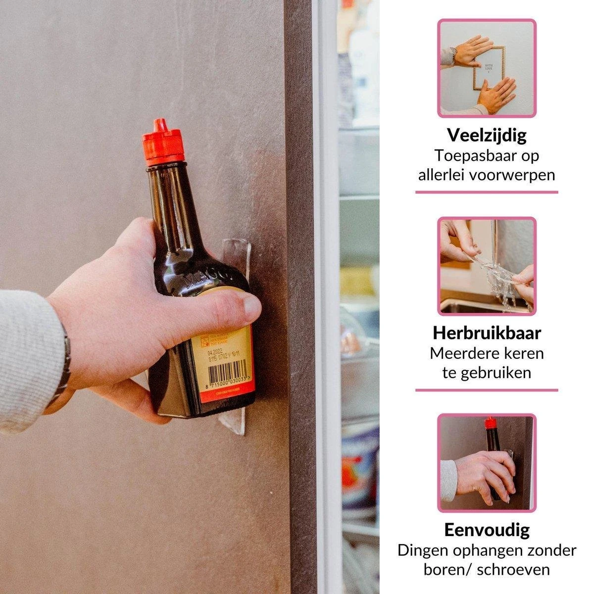 Super Sterke Dubbelzijdig Tape – Herbruikbaar En Waterproof – 30 Mm Breed, 3 Meter - Montagetape - Transparant 9 Super Sterke Dubbelzijdig Tape – Herbruikbaar En Waterproof – 30 Mm Breed, 3 Meter - Montagetape - Transparant - Afbeelding 7