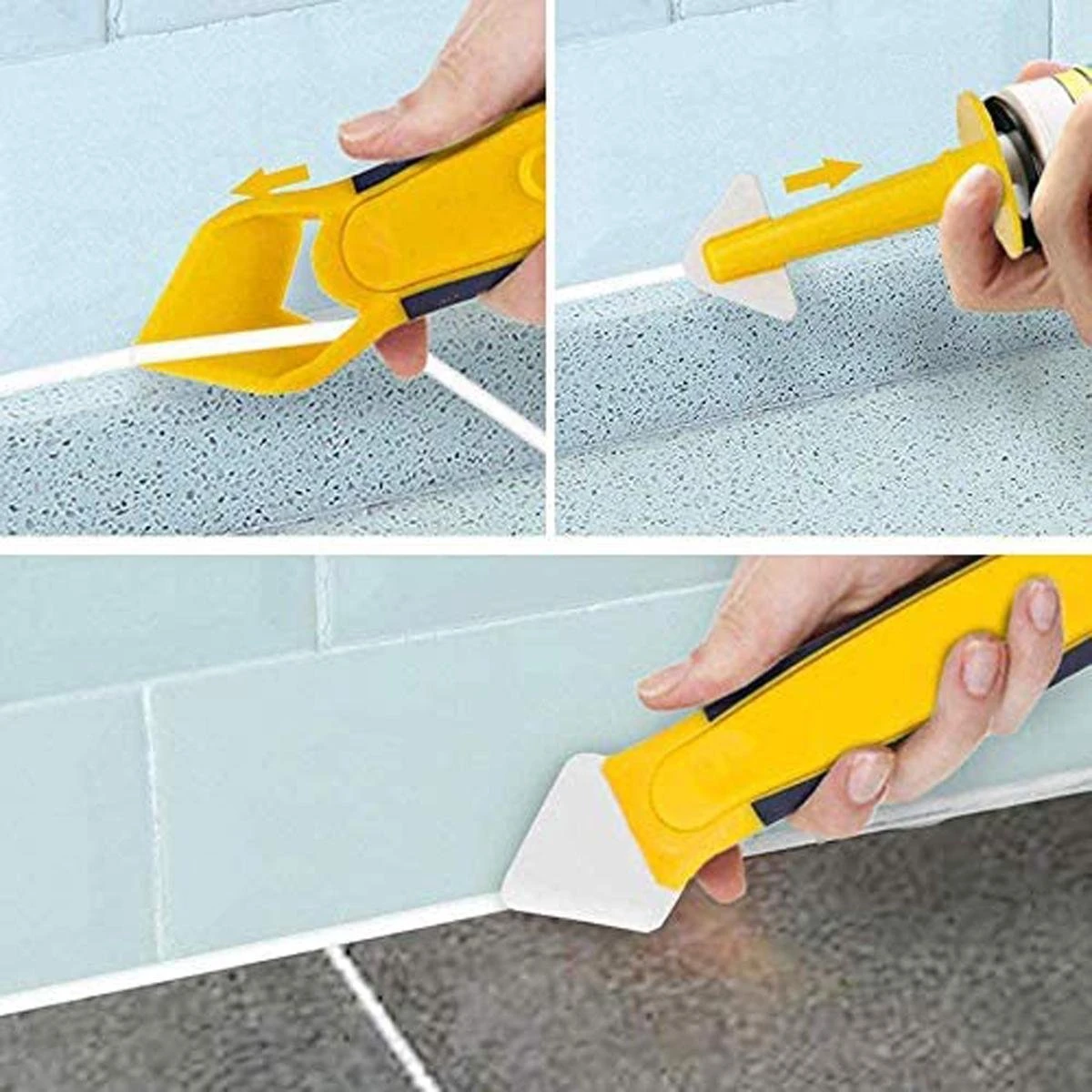 M-Iconic 5 In 1 Kit Schraper - Kitmes - Kitspatel - Kitstrijker - Kitschraper - Siliconen Verwijderaar - Kit Verwijderaar - Geel 4 M-Iconic 5 In 1 Kit Schraper - Kitmes - Kitspatel - Kitstrijker - Kitschraper - Siliconen Verwijderaar - Kit Verwijderaar - Geel - Afbeelding 2