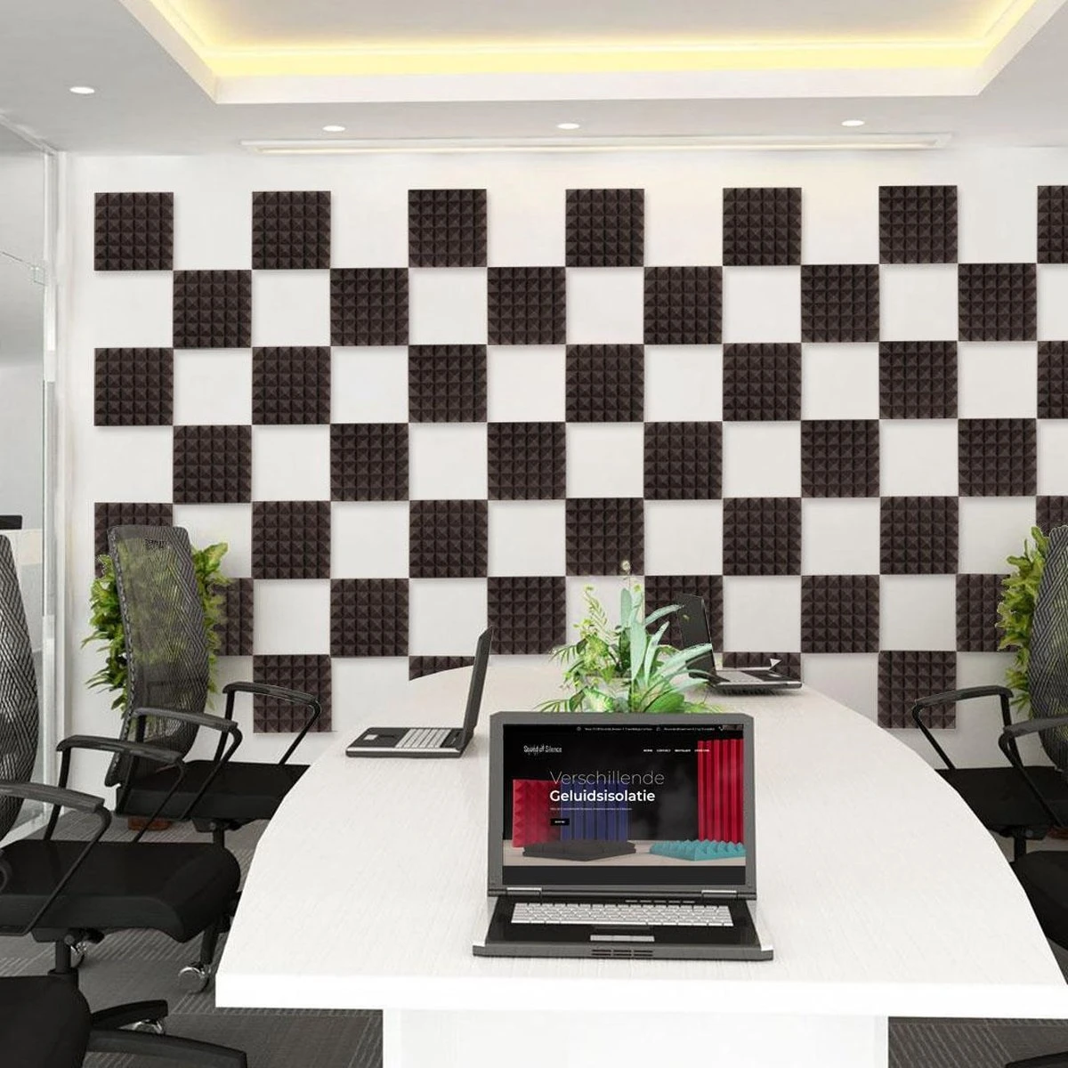 Zelfklevende Geluidsisolatie Pyramide | Akoestische Panelen | Isolatieplaten | Geluidsisolatie | Zelfklevende Wandpanelen | Studioschuim | Geluidsdemper | 30 X 30 X 5 Cm | 0,53m2 | 6 Stuks - Zwart 10 Zelfklevende Geluidsisolatie Pyramide | Akoestische Panelen | Isolatieplaten | Geluidsisolatie | Zelfklevende Wandpanelen | Studioschuim | Geluidsdemper | 30 X 30 X 5 Cm | 0,53m2 | 6 Stuks - Zwart - Afbeelding 8