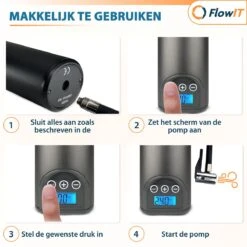 FlowIT Draagbare Compressor Bandenpomp - Elektrische Fietspomp - Luchtcompressor Oplaadbaar - Fiets Tot Auto -Makita Winkel 1200x1200 252