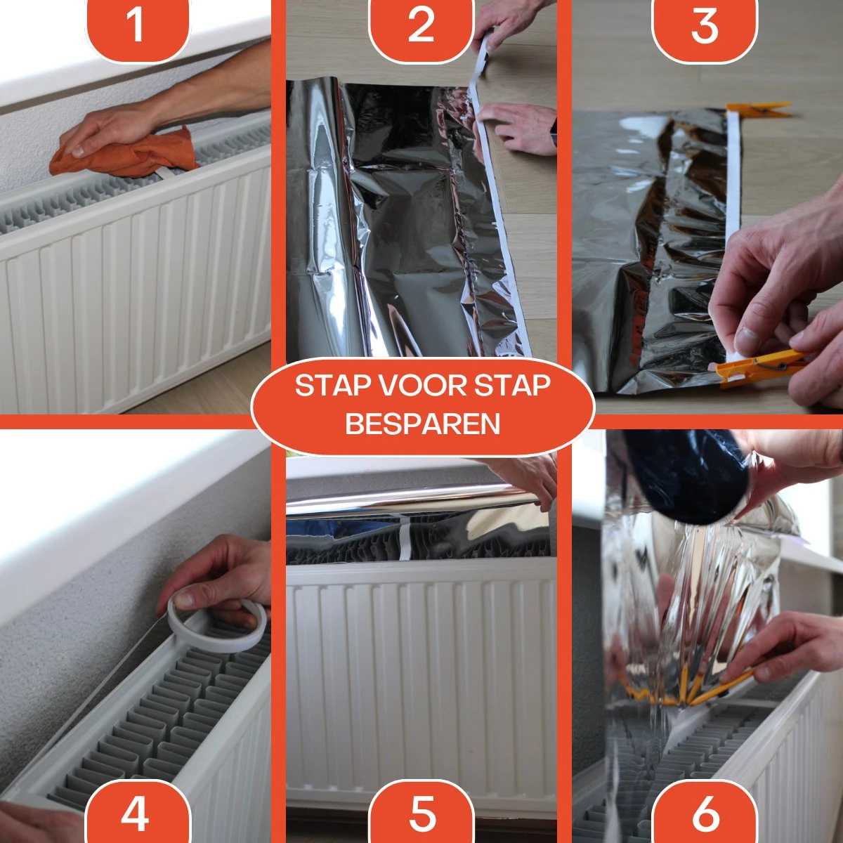 Econy Radiatorfolie – 750cm X 50cm – Dubbelzijdige Tape – Radiatorfolie Op Radiator – Isolatiefolie Radiator 6 Econy Radiatorfolie – 750cm X 50cm – Dubbelzijdige Tape – Radiatorfolie Op Radiator – Isolatiefolie Radiator - Afbeelding 4