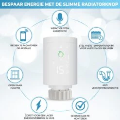 Zigbee Slimme Radiatorknop | Thermostaatknop | Radiatorknop Thermostaat | Radiatorkraan Thermostatisch | Thermostaatknop Radiator | Inclusief 4 Verschillende Passtukken -Makita Winkel 1200x1200 2551