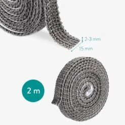 Navaris Zelfklevend Plat Glasvezel Kachelkoord - 15 Mm Breed, 2 M Lang - 2-3 Mm Dik - Hittebestendig Tot 550 Graden - Voor Hout, Gas En Palletkachels -Makita Winkel 1200x1200 2555