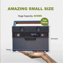 Allpowers® - Zonnepaneel Set - 606Wh - Opvouwbare 120W Zonnepaneel - Solar Power Station - Zonne-Energie Generator - Zonnepaneel Camper Generator - 164000mAh - 110V/220V Zuivere Sinus Ac Outlet Met 18V Zonnepaneel -Makita Winkel 1200x1200 2566