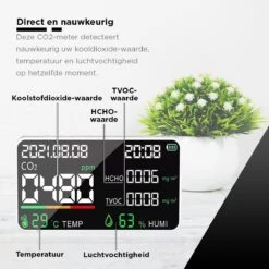 MACADA Luchtkwaliteitsmeter - Co2 Meter Binnen - Duidelijk Scherm - Zelfkalibrerende NDIR Sensor - Vluchtige Stoffen - Formaldehyde - Luchtvochtigheidsmeter -Makita Winkel 1200x1200 2575
