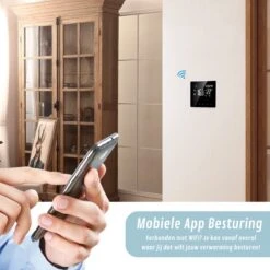 Slimme Thermostaat Water Verwarming - Met Wifi & App Besturing - Stembesturing Alexa & Google - Thermometer - Touchscreen - Zwart -Makita Winkel 1200x1200 2635
