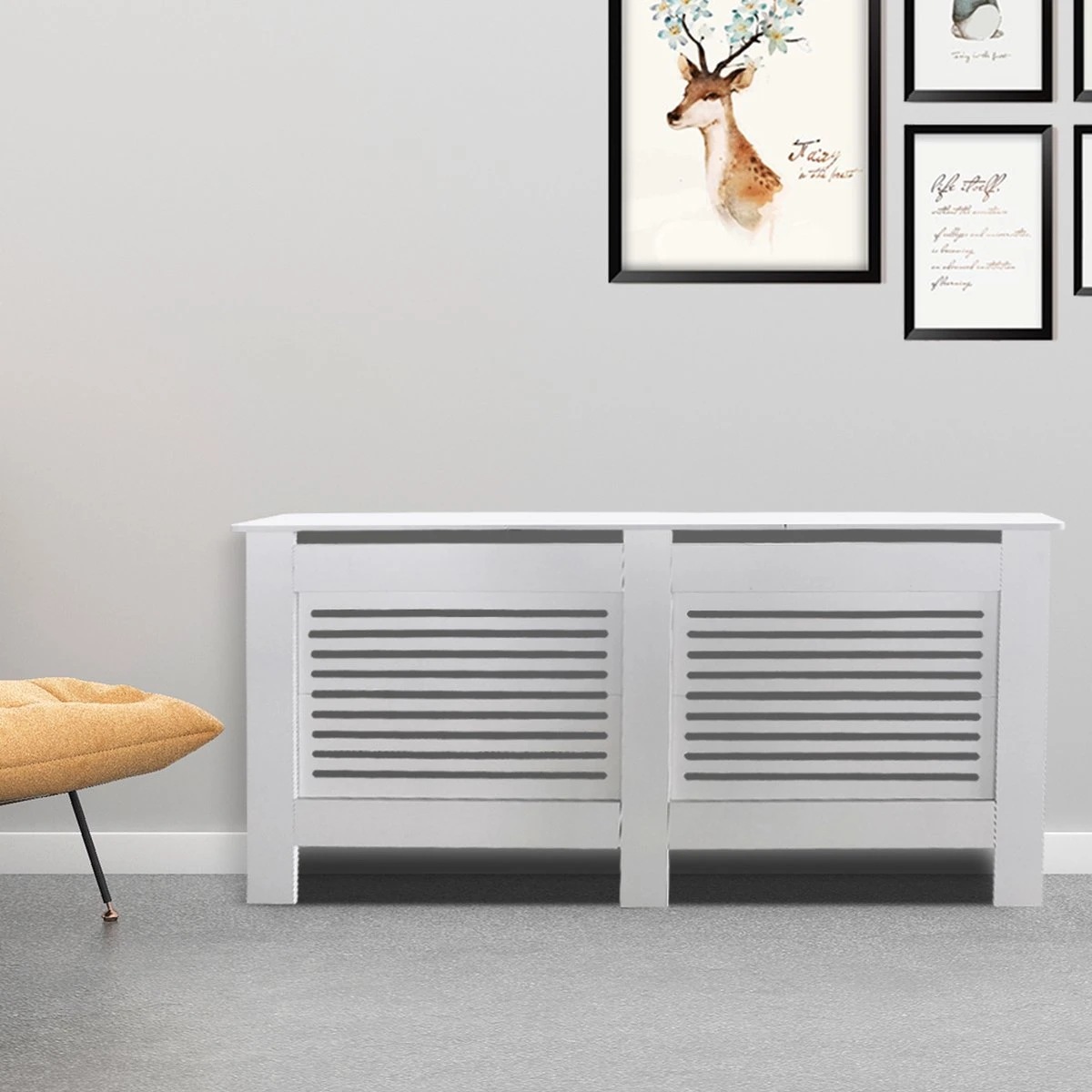 Radiatorombouw - Ombouw Verwarming - Radiator Omkasting - 172 Cm X 82 Cm - Wit 5 Radiatorombouw - Ombouw Verwarming - Radiator Omkasting - 172 Cm X 82 Cm - Wit - Afbeelding 3