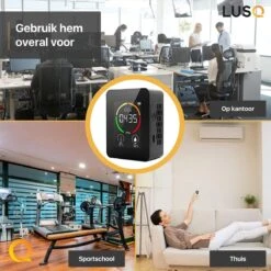 LUSQ® - Professionele - 3 In 1 CO2 Meter - CO2 Meter Horeca - Draadloos - Zwart -Makita Winkel 1200x1200 2656