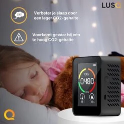 LUSQ® - Professionele - 3 In 1 CO2 Meter - CO2 Meter Horeca - Draadloos - Zwart -Makita Winkel 1200x1200 2660